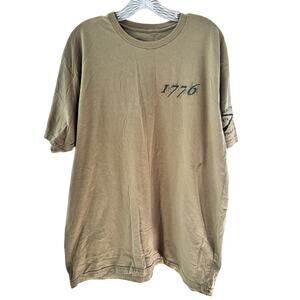 Grunt Style 1776 American Flag Graphic T Shirt Tan Military XL